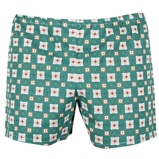 Boxers clássicos para homem Foltýn verde com padrão superdimensionado