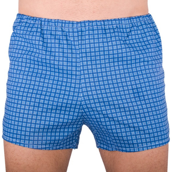 Boxers clássicos para homem Foltýn azul escuro com um xadrez