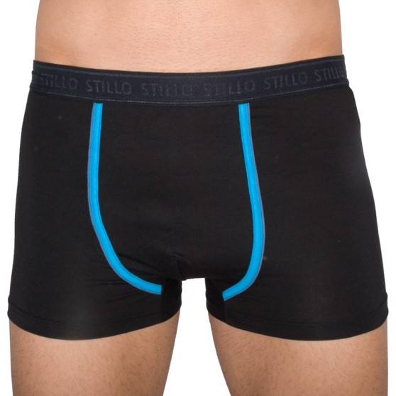 Boxers para homem Stillo preto com risca azul (STP-016)