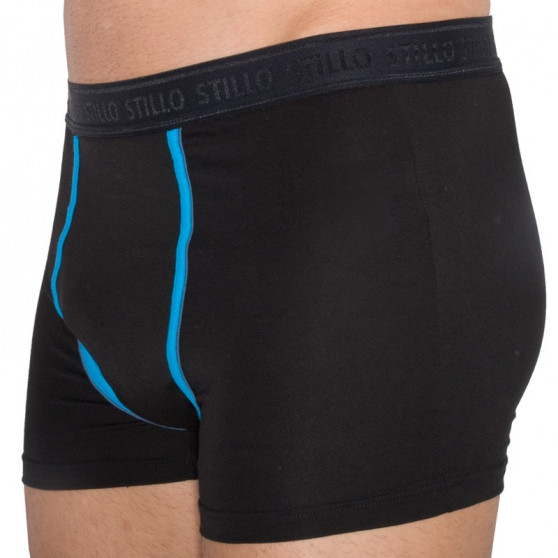 Boxers para homem Stillo preto com risca azul (STP-016)