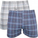 2PACK Boxers para homem Molvy multicolorido (KP-034-BBU)