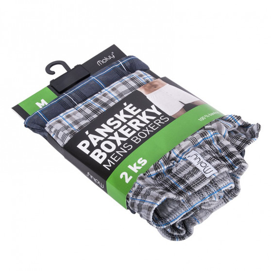 2PACK Boxers para homem Molvy multicolorido (KP-034-BBU)