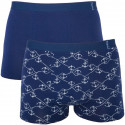 2PACK Boxers para homem Molvy azul escuro (KP-042-BEU)