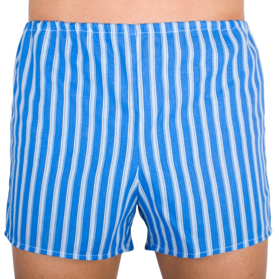 Boxers clássicos para homem Foltýn azul com risca clara superdimensionado