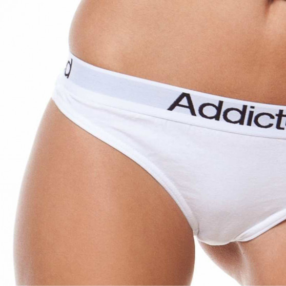 2PACK tanga para mulher  branco púrpura Addicted