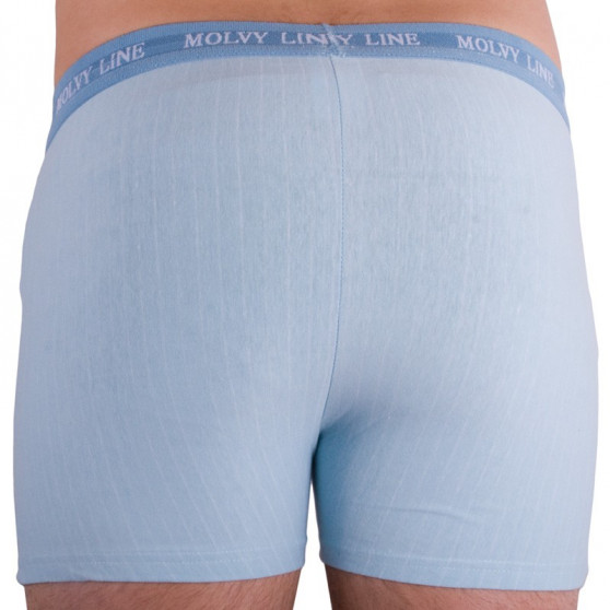 Boxers para homem Molvy azul claro com risca branca