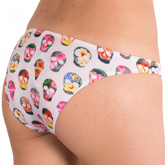 Fatos de banho para mulher 69SLAM cuecas cheeky hibiscus skull