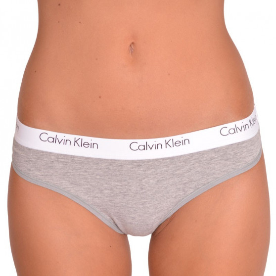 2PACK Tanga para mulher Calvin Klein cinzento (QD3583E-020)