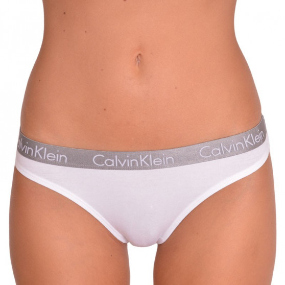 2PACK tanga para mulher Calvin Klein branco (QD3583E-100)