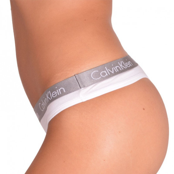 2PACK tanga para mulher Calvin Klein branco (QD3583E-100)