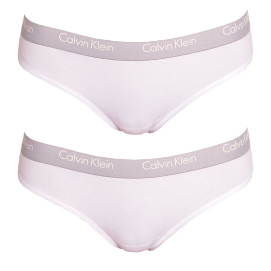 2PACK tanga para mulher Calvin Klein branco (QD3583E-100)