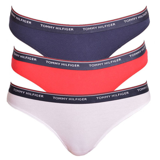 3PACK Tanga para mulher Tommy Hilfiger multicolorido (UW0UW00048 012)