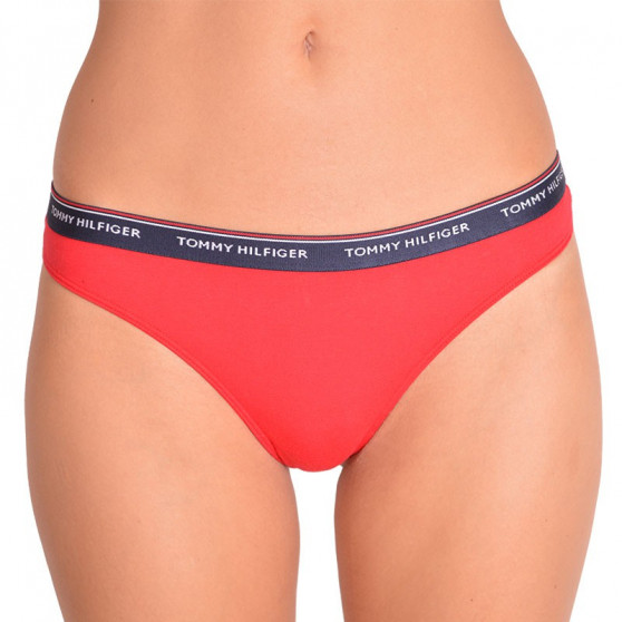 3PACK Tanga para mulher Tommy Hilfiger multicolorido (UW0UW00048 012)