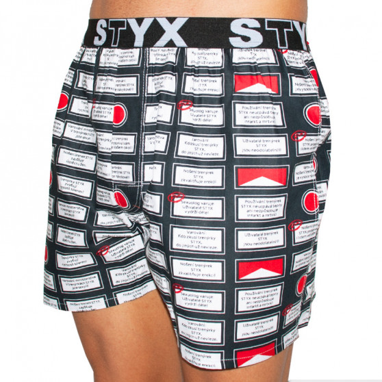 Boxers para homem Styx arte desporto borracha aviso (B553)