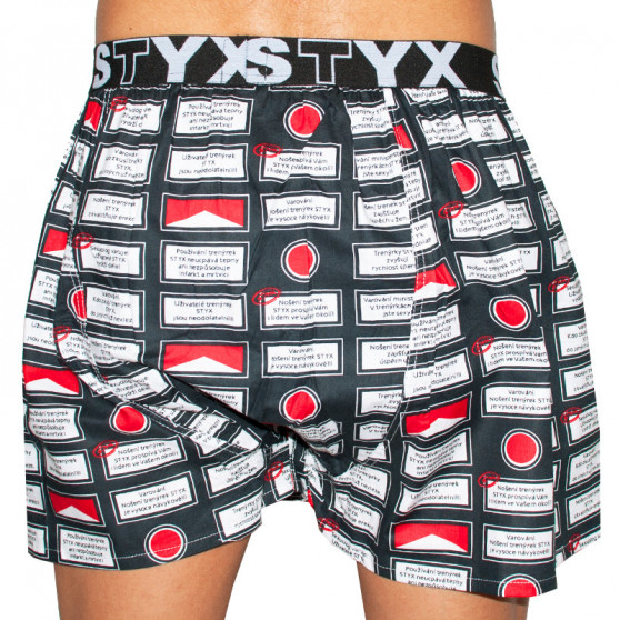 Boxers para homem Styx arte desporto borracha aviso (B553)