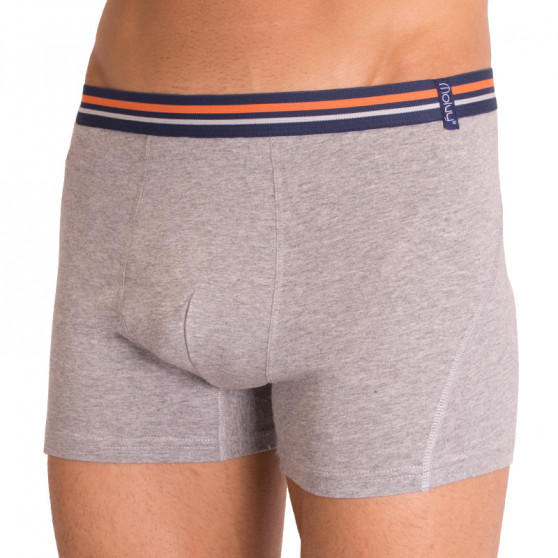 2PACK Boxers para homem  cinzento com riscas Molvy