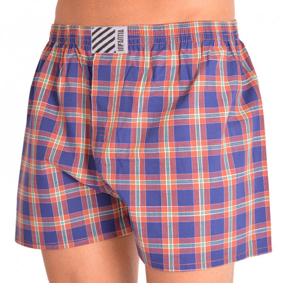 Boxers para homem Infantia xadrez laranja e azul PTKG37