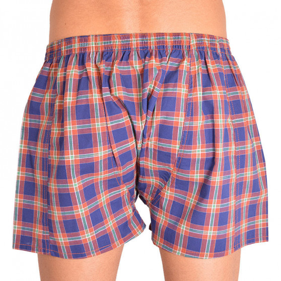 Boxers para homem Infantia xadrez laranja e azul PTKG37