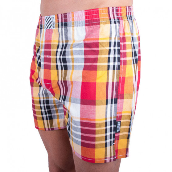 Boxers para homem Infantia vermelho amarelo preto xadrez PTKG28