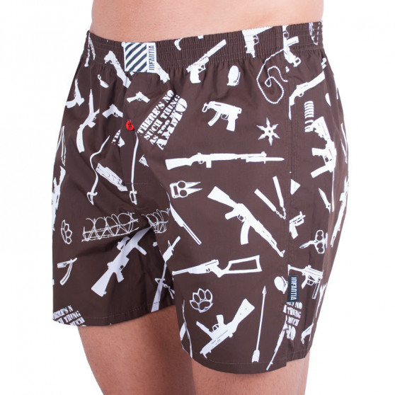 Boxers para homem Infantia castanho com estampado PTKG3