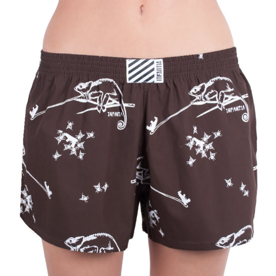 Boxers para mulher Infantia castanho estampado DTKG3