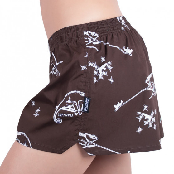 Boxers para mulher Infantia castanho estampado DTKG3