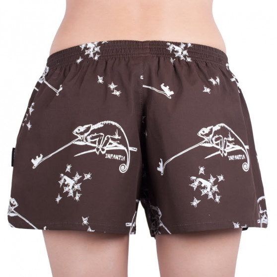 Boxers para mulher Infantia castanho estampado DTKG3