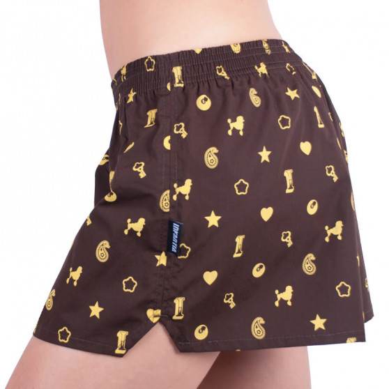 Boxers para mulher Infantia castanho estampado DTKG6