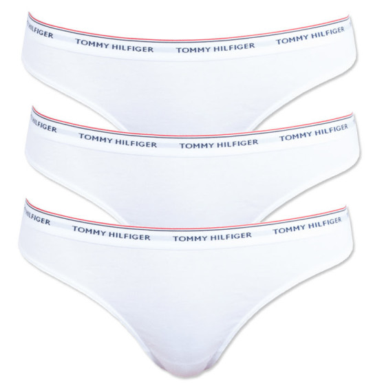 3PACK tanga para mulher Tommy Hilfiger branco (UW0UW00048 100)