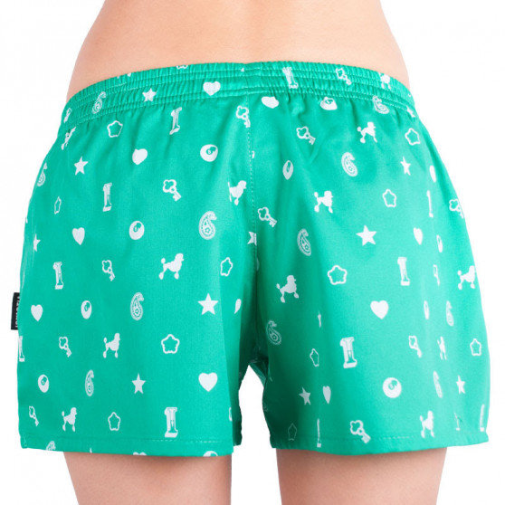 Boxers para mulher Infantia verde estampado DTKG12