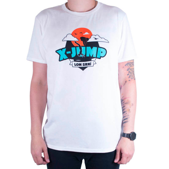 T-shirt X-jump branca para homem