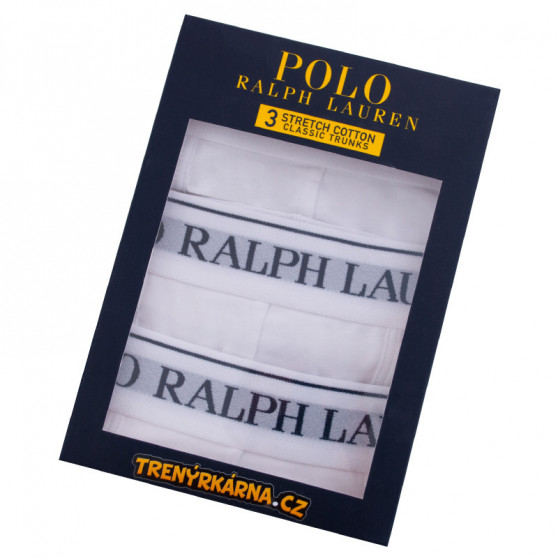 3PACK Boxers para homem Ralph Lauren branco (714513424001)