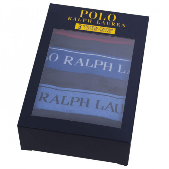 3PACK Boxers para homem Ralph Lauren azul escuro (714713772004)