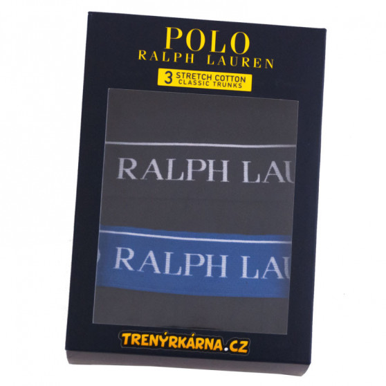 3PACK Boxers para homem Ralph Lauren preto (714662050016)