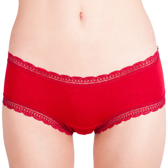 Cuecas para mulher Molvy vermelho com renda (MD-726-FEU)