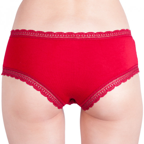 Cuecas para mulher Molvy vermelho com renda (MD-726-FEU)