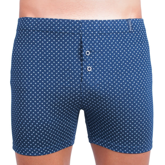 Boxers para homem Molvy azul com âncora (MP-991-BBU)