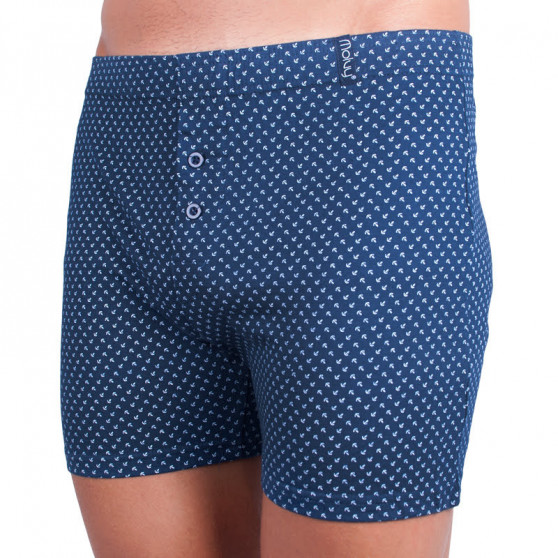 Boxers para homem Molvy azul com âncora (MP-991-BBU)