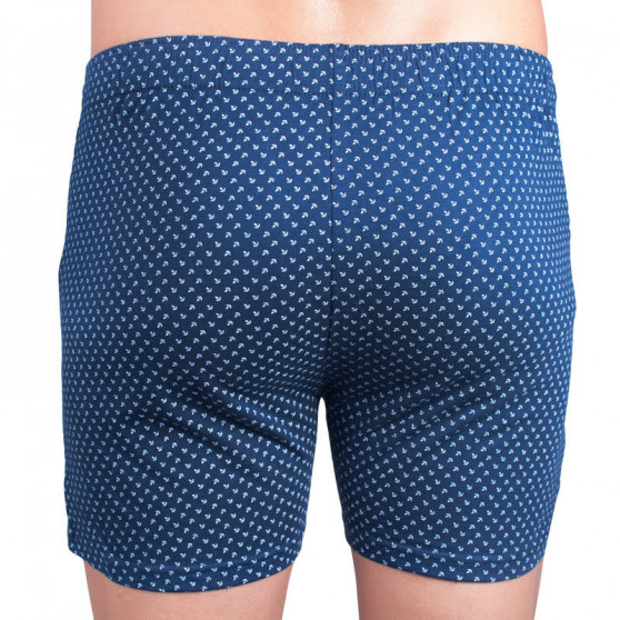 Boxers para homem Molvy azul com âncora (MP-991-BBU)