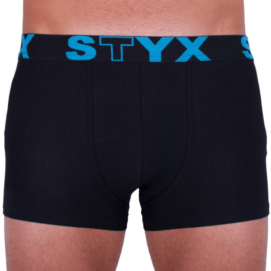 Boxers para homem Styx desporto elástico superdimensionado preto (R961)