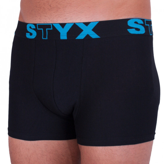 Boxers para homem Styx desporto elástico superdimensionado preto (R961)