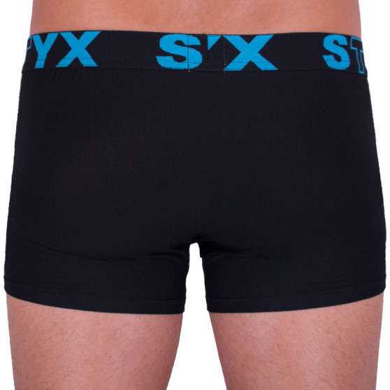 Boxers para homem Styx desporto elástico superdimensionado preto (R961)