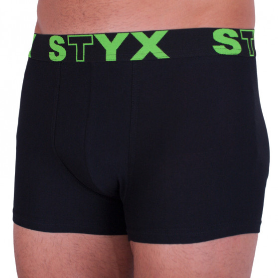 Boxers para homem Styx desporto elástico superdimensionado preto (R962)