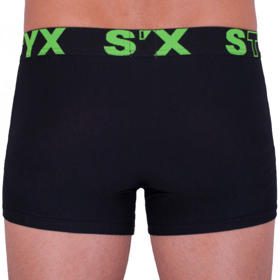 Boxers para homem Styx desporto elástico superdimensionado preto (R962)