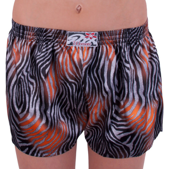 Boxers para mulher Styx borracha clássica cetim multicolorido (L683)