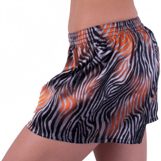 Boxers para mulher Styx borracha clássica cetim multicolorido (L683)