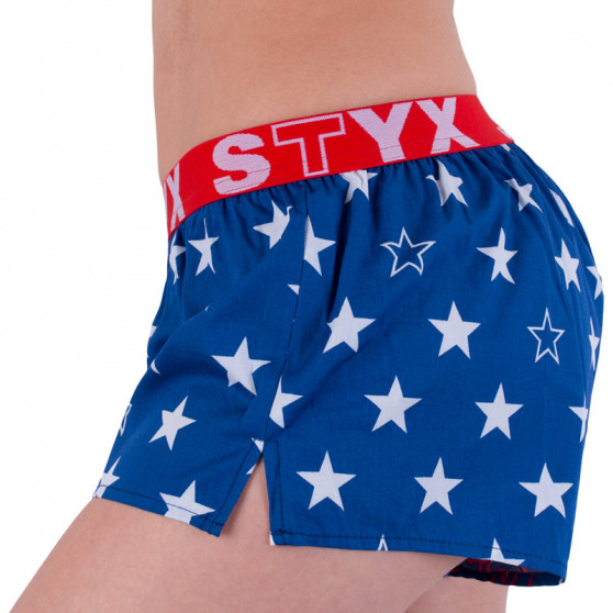 Boxers para mulher Styx arte desporto estrelas de borracha (T658)