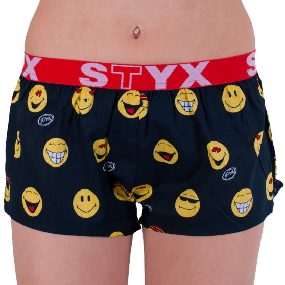 Boxers para mulher Styx arte desportiva smileys de borracha (T552)