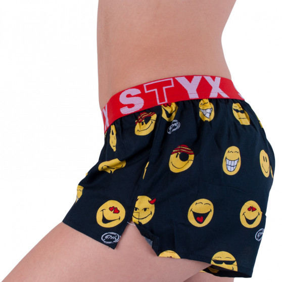 Boxers para mulher Styx arte desportiva smileys de borracha (T552)