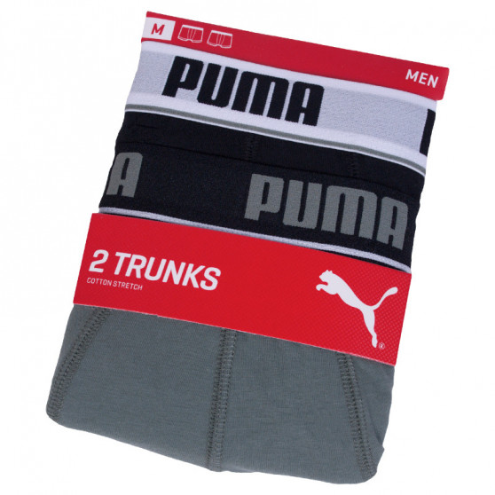 2PACK Boxers para homem Puma preto cinzento (671012001 315)